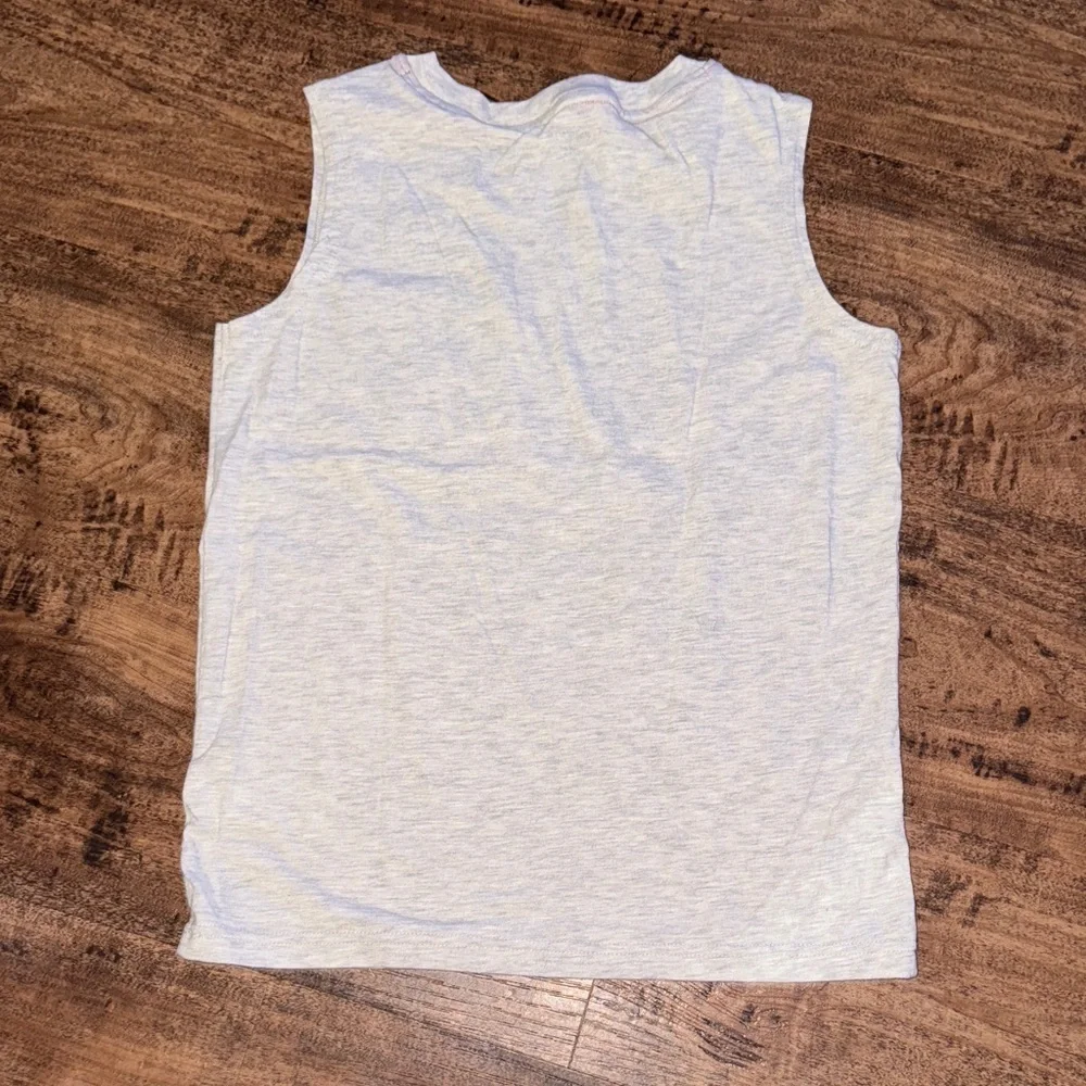 Sleeveless Gray Shirt with Surfer Pocket size medium boys